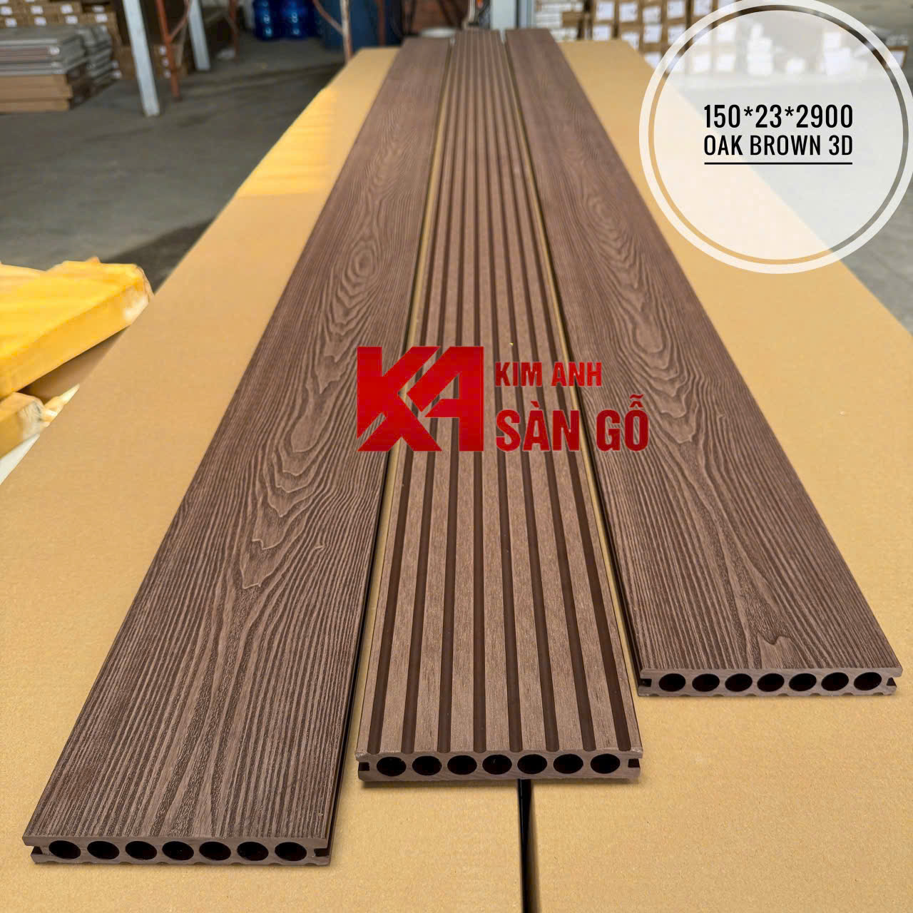 Sàn Gỗ Nhựa Lỗ Tròn OAK HK-01 23mm